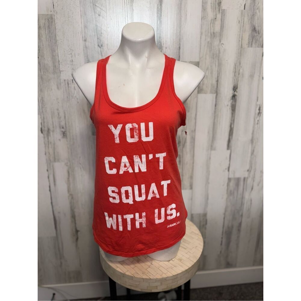 Chin Up x Mean Girls "You Can't Squat With Us" Racerback Tank Top Size Small S